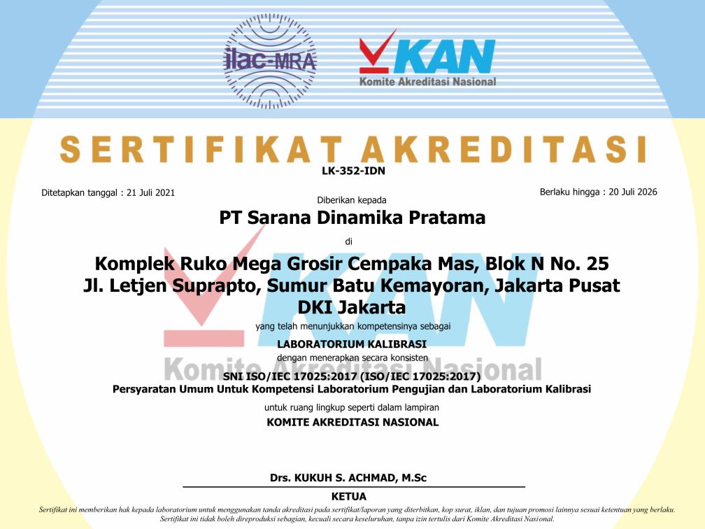 kalibrasi sertifikat