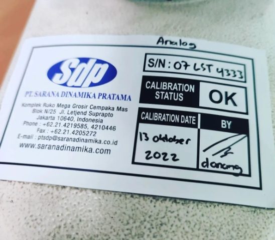 Kalibrasi Softness Tester, Brand : MSA – UK