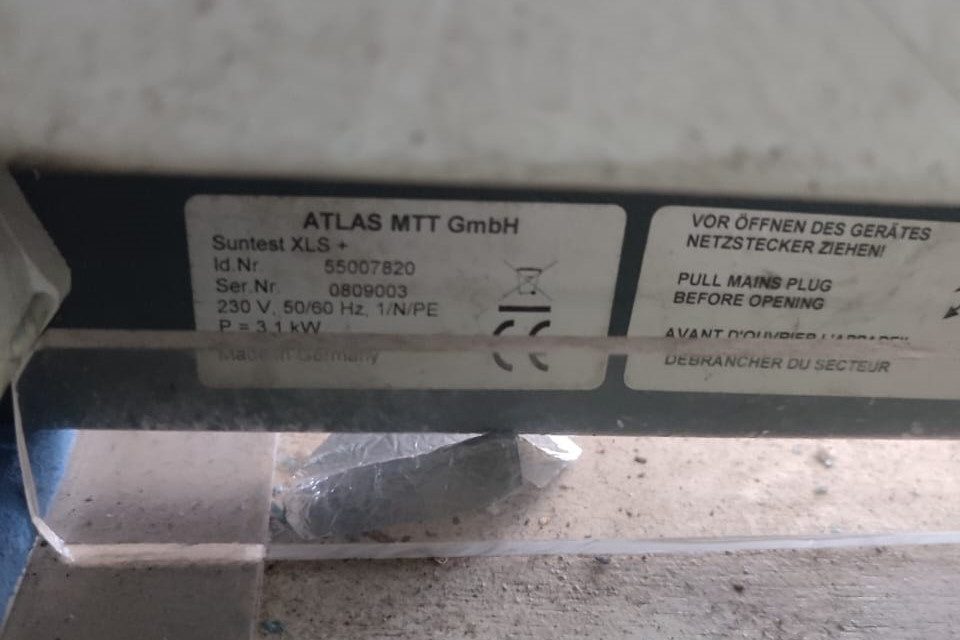 Kalibrasi Suntest type XLS+, Brand : Atlas MTT Ametek – Amerika