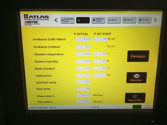 Setting Program unit mesin Ci4000 Fade – Ometer, Brand : Atlas MTT Ametek – Amerika