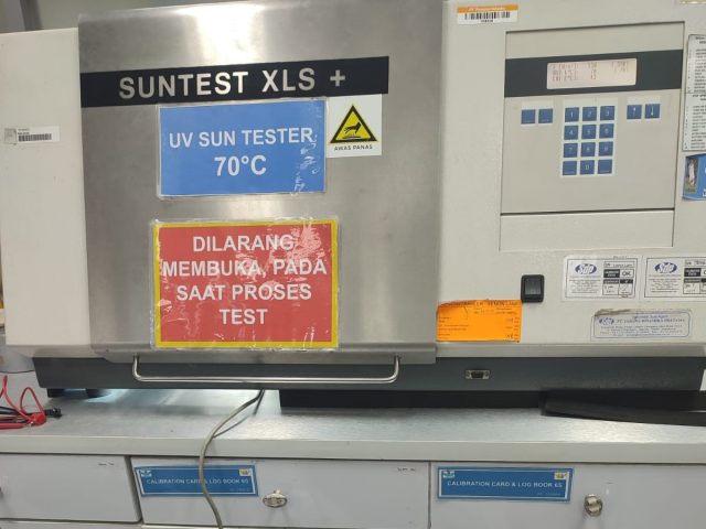 Kalibrasi Mesin Suntest Type XLS (I), Brand: Atlas MTT Ametek – Amerika