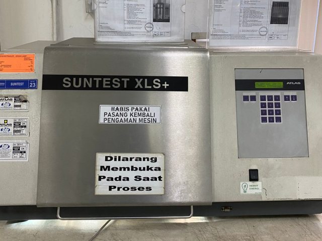 Kalibrasi Mesin Suntest Type XLS (I), Brand: Atlas MTT Ametek – Amerika