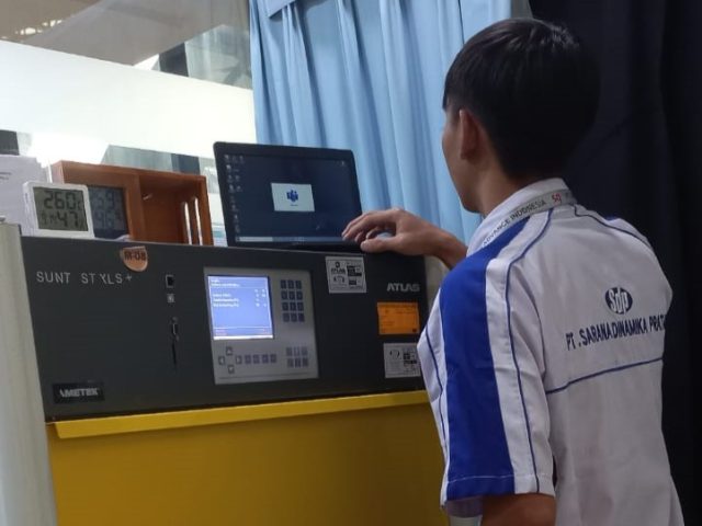 Kalibrasi Mesin Suntest Type XLS (II), Brand: Atlas MTT Ametek – Amerika