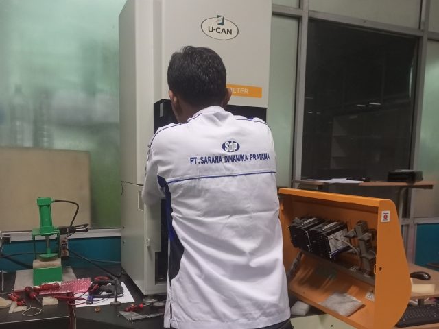 Pengiriman dan pemasangan part mesin Mooney Viscometer UM-2050, Brand: U-CAN Dynatex Inc.