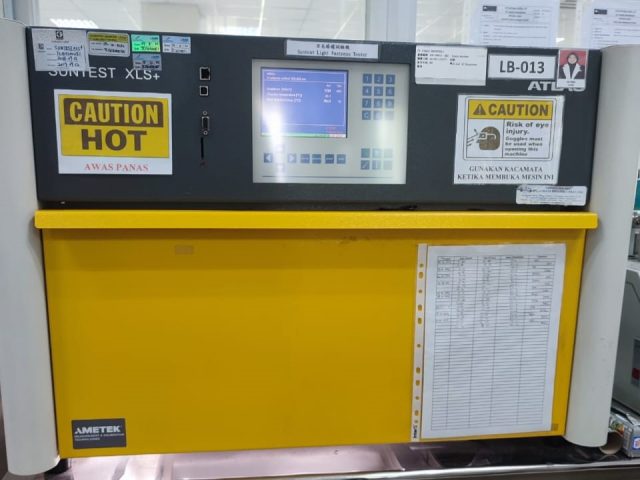 Kalibrasi Mesin Suntest XLS+ (II) Brand: Atlas MTT – Amerika